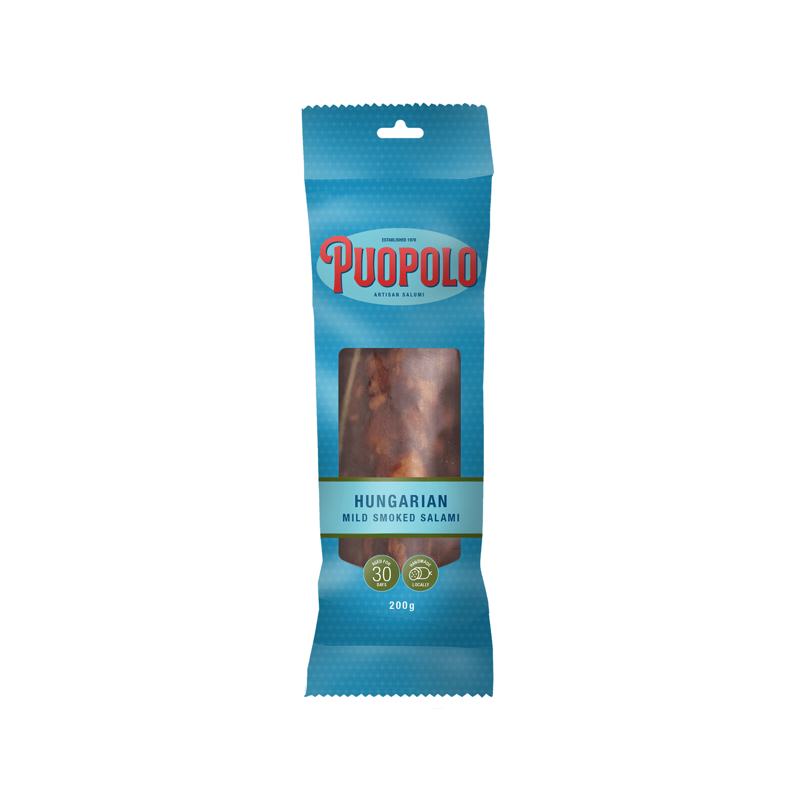 SALHUN200GB-01 Puopolo Hungarian Smoked Salami 200g Stick